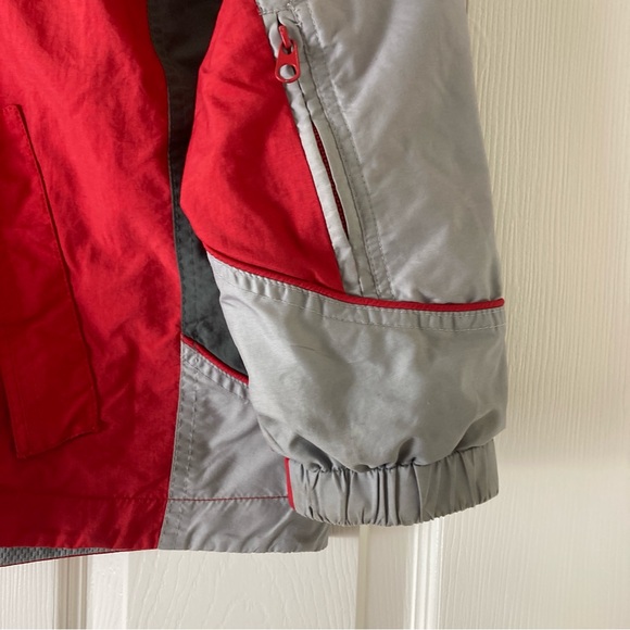 Paramount jacket full zip hooded Red/Gray Women’s Sz M￼ - Picture 3 of 16